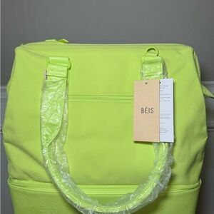 NWT Beis Mini Weekender in GREEN CITRON